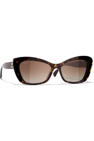 CHANEL Woman Sunglasses Cat Eye Sunglasses CH5481HA - Frame color: Dark Tortoise, Lens color: