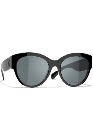 CHANEL Woman Sunglasses Butterfly Sunglasses CH5498B - Frame color: Black, Lens color:
