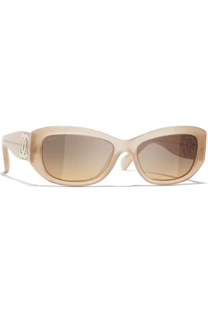 CHANEL Woman Sunglasses Rectangle Sunglasses CH5493 - Frame color: Light , Lens color: