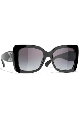 CHANEL Woman Sunglasses Square Sunglasses CH5494 - Frame color: Black, Lens color: