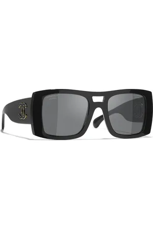 CHANEL Woman Sunglasses Square Sunglasses CH5539A - Frame color: Black, Lens color: