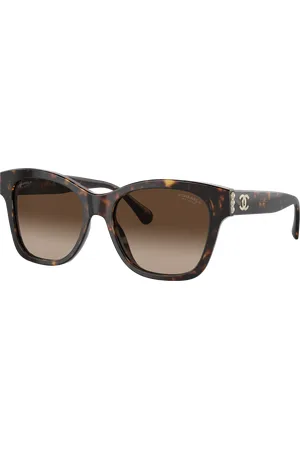 CHANEL Woman Sunglasses Square Sunglasses CH5482HA - Frame color: Dark Tortoise, Lens color: