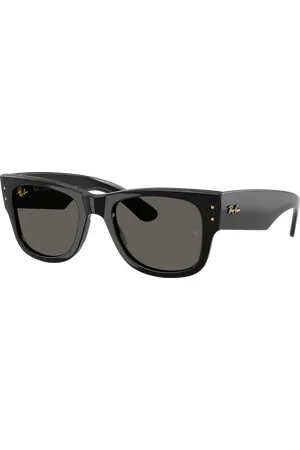 Ray-Ban Unisex Sunglasses RB0840S Mega Wayfarer Blacked Out Collection - Frame color: Black, Lens color:
