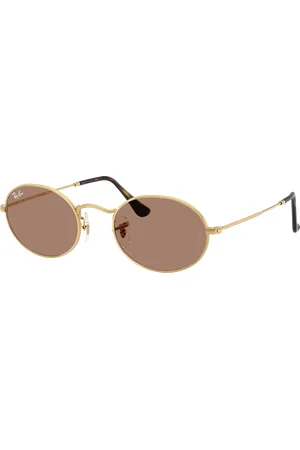 Ray-Ban Unisex Sunglasses RB3547 Oval Metal Summer Capsule - Frame color: Arista Gold, Lens color: