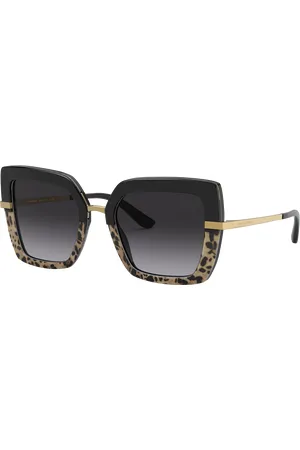 Dolce & Gabbana Woman Sunglasses DG4373 - Frame color: Top Black On Print Leo/Black, Lens color: