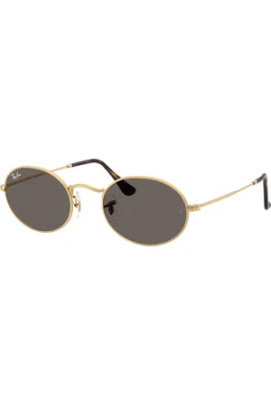 Ray-Ban Unisex Sunglasses RB3547N Oval Flat Lenses - Frame color: Arista Gold, Lens color: