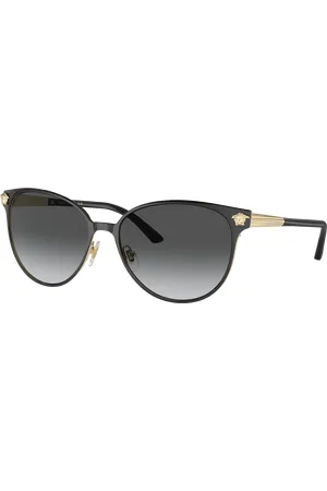 VERSACE Woman Sunglasses VE2168 - Frame color: Black/Pale Gold, Lens color: