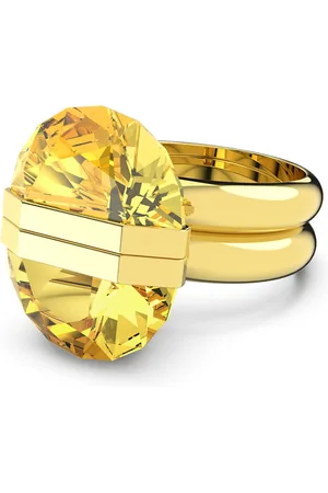 Swarovski Lucent ring, Magnetic closure, , Gold-tone plated