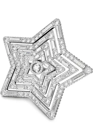 Swarovski Stella ring, Mixed cuts, Star, Large, , Rhodium plated