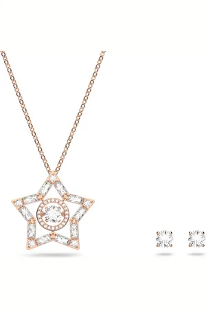 Swarovski Stella set, Mixed cuts, Star, , Rose gold-tone plated