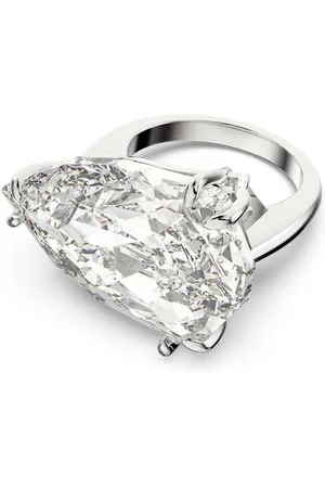 Swarovski Mesmera cocktail ring, Trilliant cut, , Rhodium plated