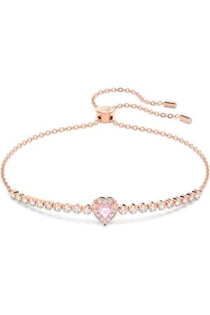 Swarovski One bracelet, Heart, , Rose gold-tone plated