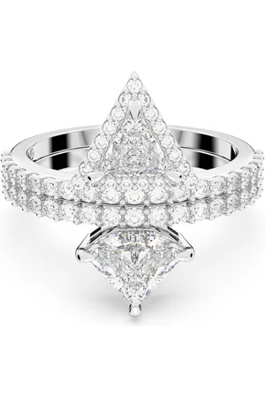 Swarovski Stilla ring, Mixed cuts, , Rhodium plated