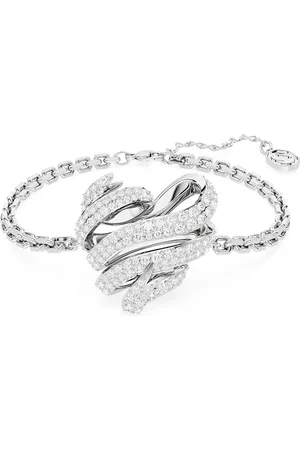 Swarovski Volta bracelet, Heart, , Rhodium plated