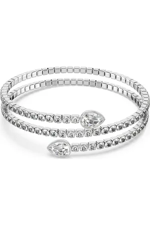 Swarovski Bangle, Pear cut, , Mixed metal finish