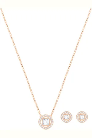 Swarovski Set, Round cut, , Rose gold-tone plated