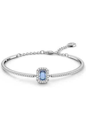 Swarovski Millenia bangle, Octagon cut, Pavé, , Rhodium plated