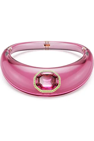 Swarovski Choker, Octagon cut, Pavé, , Gold-tone plated