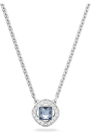 Swarovski Angelic necklace, Square cut, , Rhodium plated