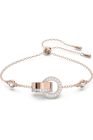 Swarovski Dextera bracelet, Interlocking loop, , Rose gold-tone plated