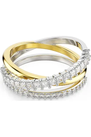 Swarovski Hyperbola ring, Mixed cuts, , Mixed metal finish