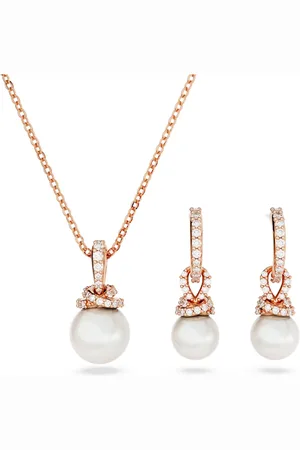 Swarovski Originally set, Crystal pearl, , Rose gold-tone plated