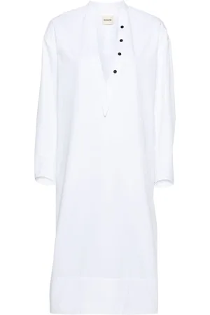 Khaite Brom Cotton Tunic Dress