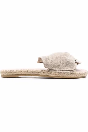 MANEBI La Havana Knot-detail Hemp Sandals