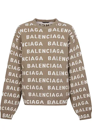 Balenciaga Allover Logo Crewneck Sweater