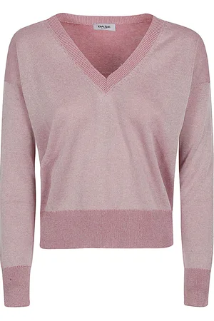 Base London Cotton Blend V-neck Sweater