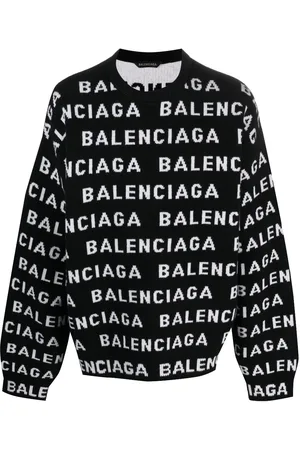 Balenciaga Allover Logo Crewneck Sweater