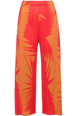 PLEATS PLEASE ISSEY MIYAKE Printed Cropped Trousers