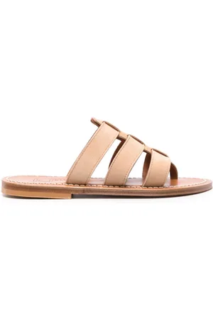 K jacques Dolon Leather Flat Mules