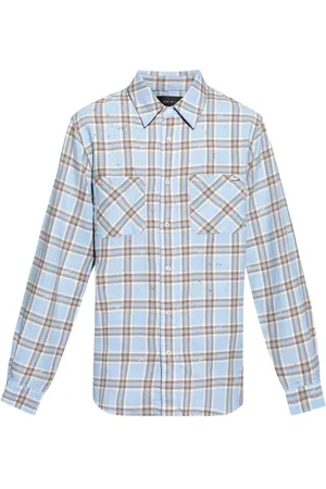 AMIRI Checkered Print Cotton Shirt