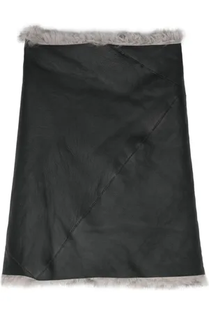 Rick Owens Leahter Shearling Cape