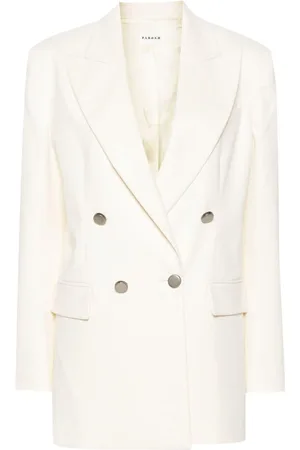 PAROSH Crew Cotton Blend Blazer Jacket