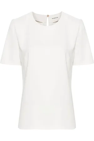 PAROSH Short Sleeves Cady Blouse