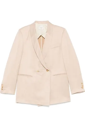 ALYSI Linen Blend Double-breated Jacket
