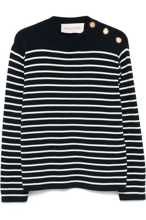 VALENTINO Striped Cotton Sweater