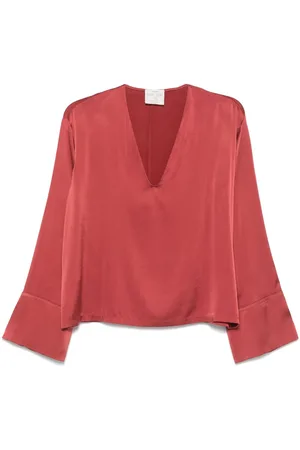 FORTE FORTE Silk V-necked Blouse