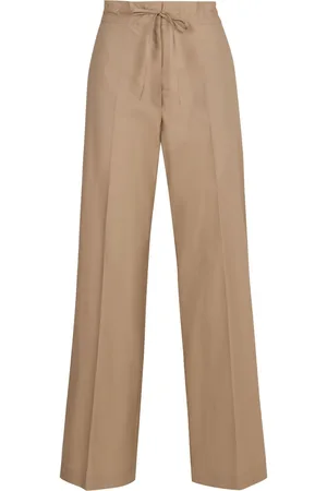 PAROSH Cotton Wide-leg Trousers