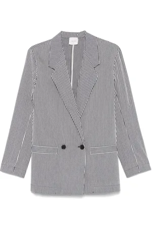 ALYSI Striped Double-breasted Jacket