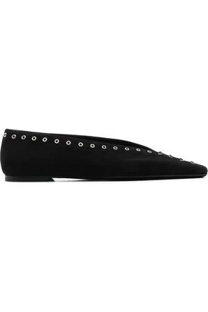 Totême Suede Leather Lace-up Ballets