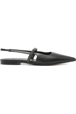 Brunello Cucinelli Leather Slingback Pumps