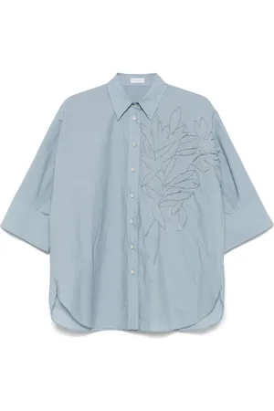 Brunello Cucinelli Embroidered Cotton Shirt