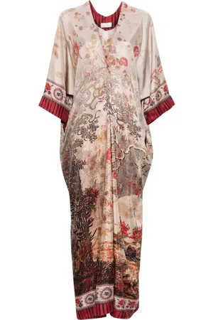 PIERRE-LOUIS MASCIA Printed Silk Long Dress