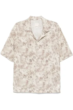 Emporio Armani Printed Linen Blend Shirt