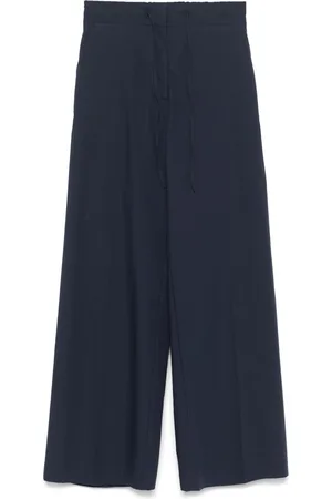 PAROSH Cotton Wide-leg Trousers