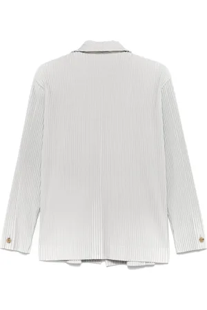 Issey Miyake Pleated Single-breasted Jacket