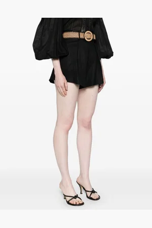 ZIMMERMANN Belted Linen Shorts
